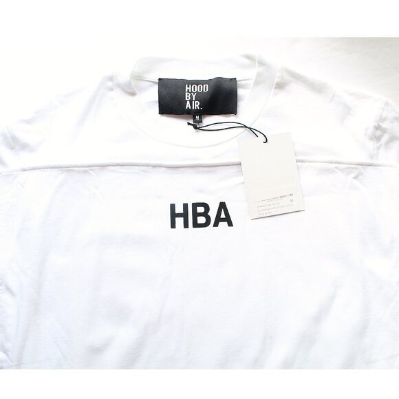 Hood by Air White Jock Squared Long Sleeve Shirt / Medium / White Mens Top HBA - Picture 4 of 7